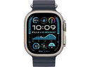 Apple Watch Ultra 2 (2024), GPS + Cellular, 49 mm, Gehäuse aus natürlichem Titan, Doppeltipp-Geste, Armband in Marineblau