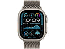 Apple Watch Ultra 2 (2024), GPS + Cellular, 49 mm, Gehäuse aus Titan Natur, Doppeltipp-Geste, Milanaise-Armband aus Titan Natur, Größe S