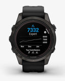 Garmin Fenix ​​7S Pro Saphir Solar Titan Carbon Grau Schwarzes Armband
