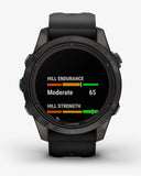 Garmin Fenix ​​7S Pro Saphir Solar Titan Carbon Grau Schwarzes Armband