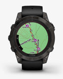 Garmin Fenix ​​7 Pro Sapphire Solar Titanium Carbon Grau Schwarzes Armband