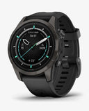Garmin EPIX 2 PRO Saphirglas 42 mm Titan DLC Carbon Grau Schwarzes Armband