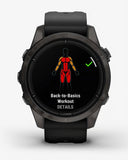 Garmin EPIX 2 PRO Saphirglas 42 mm Titan DLC Carbon Grau Schwarzes Armband