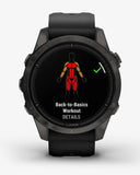 Garmin EPIX 2 PRO Saphirglas 42 mm Titan DLC Carbon Grau Schwarzes Armband