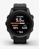 Garmin EPIX 2 PRO Saphirglas 42 mm Titan DLC Carbon Grau Schwarzes Armband