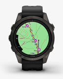 Garmin EPIX 2 PRO Saphirglas 42 mm Titan DLC Carbon Grau Schwarzes Armband