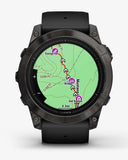 Garmin EPIX 2 PRO Saphirglas 51 mm Titan DLC Carbon Grau Schwarzes Armband