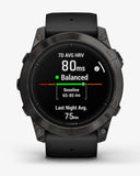 Garmin EPIX 2 PRO Saphirglas 51 mm Titan DLC Carbon Grau Schwarzes Armband