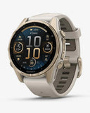 Garmin Fenix ​​8 AMOLED Saphir 43 mm Gold Beige Armband