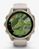 Garmin Fenix ​​8 AMOLED Saphir 43 mm Gold Beige Armband