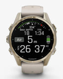 Garmin Fenix ​​8 AMOLED Saphir 43 mm Gold Beige Armband