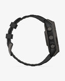 Garmin Fenix ​​8 Sapphire Solar 47 mm Titan Carbon Grau Schwarzes Armband