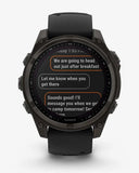 Garmin Fenix ​​8 Sapphire Solar 47 mm Titan Carbon Grau Schwarzes Armband