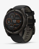 Garmin Fenix ​​8 Sapphire Solar 47 mm Titan Carbon Grau Schwarzes Armband