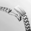 Longines Spirit Zulu Time 1925 Automatikuhr mit roségoldener Lünette, schwarzem Zifferblatt, Stahlarmband, 39 mm 