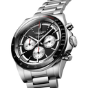 Longines Conquest Chronograph 2023 Automatikuhr, schwarzes Zifferblatt, Stahlarmband, 42 mm 