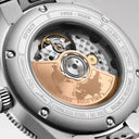 Longines Spirit Zulu Time 1925 Automatikuhr mit roségoldener Lünette, schwarzem Zifferblatt, Stahlarmband, 39 mm 