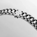 Longines PrimaLuna Mondphasen-Automatikuhr, weißes Perlmuttzifferblatt, Diamantindizes, Edelstahlarmband, 34 mm 