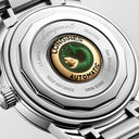 Longines Conquest Heritage Automatikuhr, silbernes Zifferblatt, Stahlarmband, 38 mm 